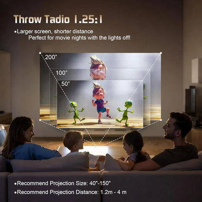 Portable 360° Smart Mini Projector