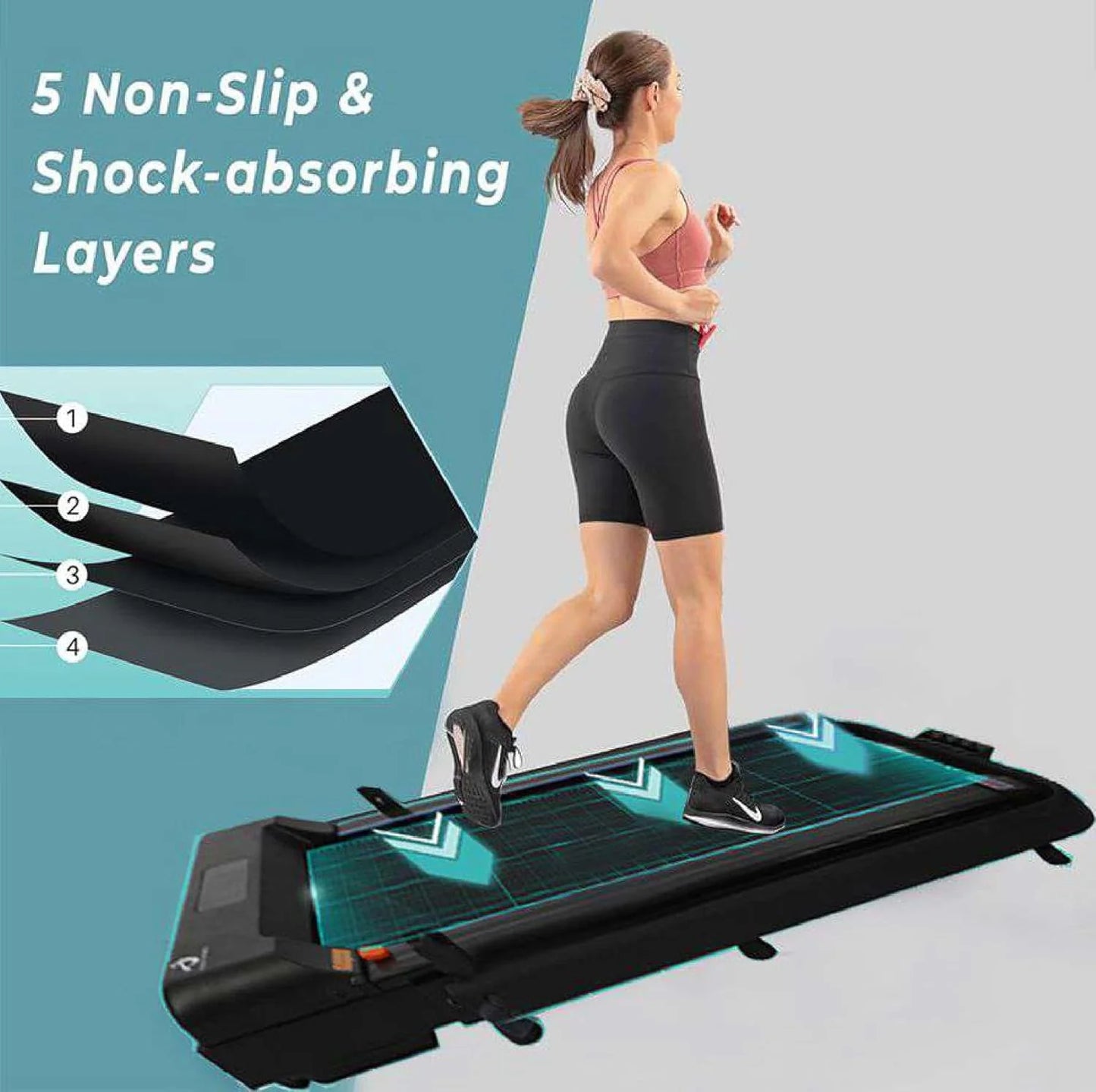 Under Desk Walking Pad Treadmill for Home with Adjustable Speed Remote