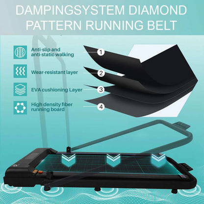 Under Desk Walking Pad Treadmill for Home with Adjustable Speed Remote