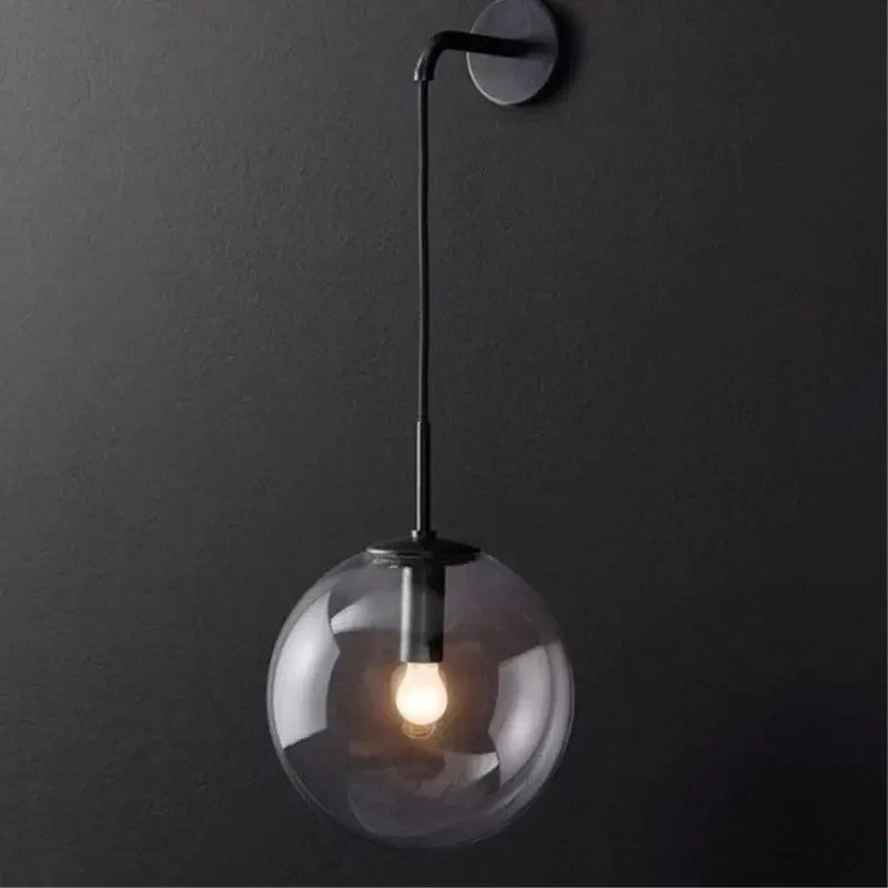 Stylish wall-mounted globe light fixture for living rooms, bedrooms and hallways